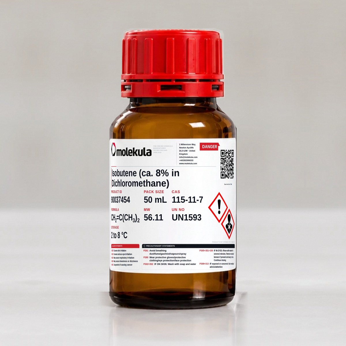 Isobutene (ca. 8% in Dichloromethane), 50 mL pack