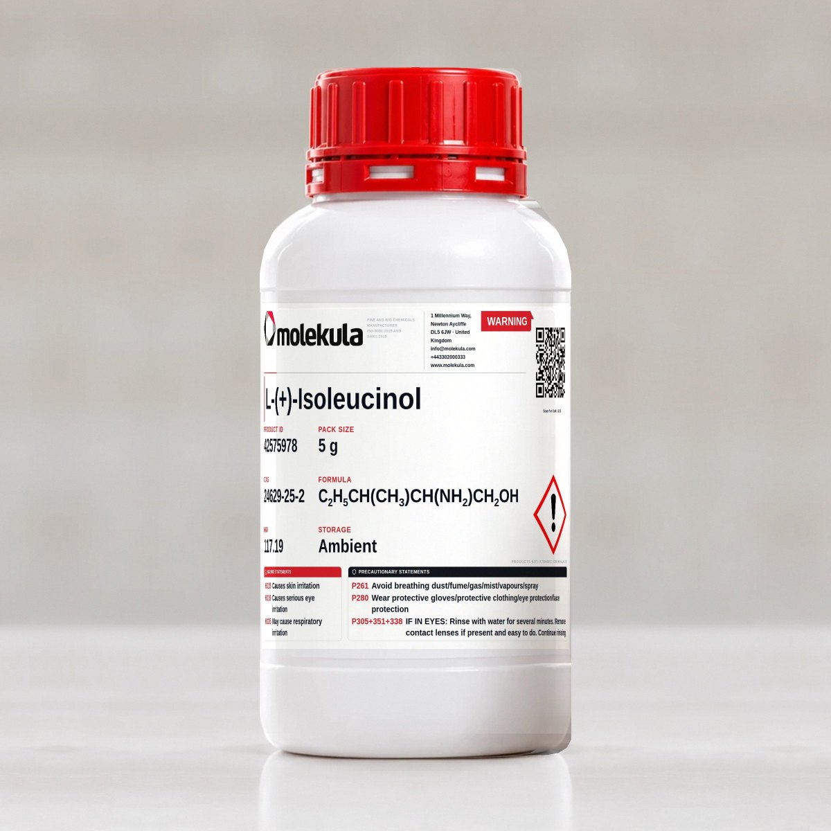 L-(+)-Isoleucinol, 5 g pack
