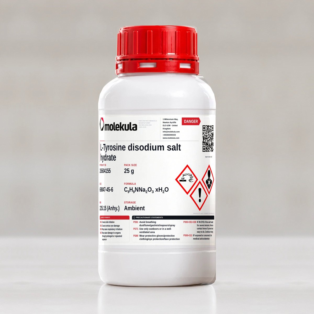 L-Tyrosine disodium salt hydrate, 25 g pack