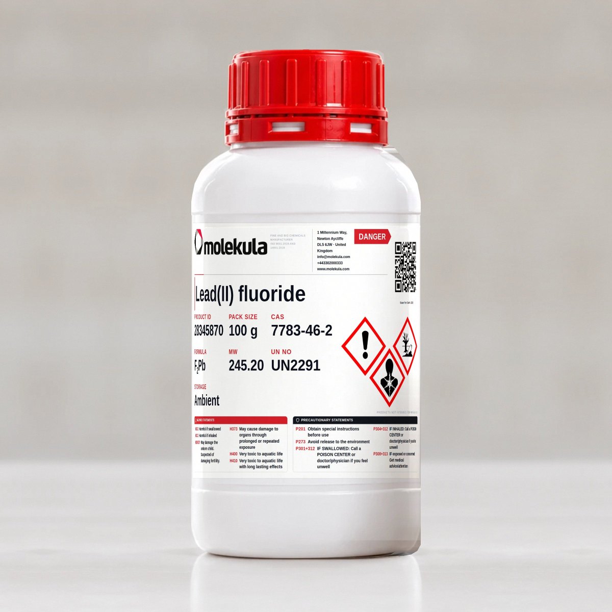 Lead(II) fluoride, 100 g pack