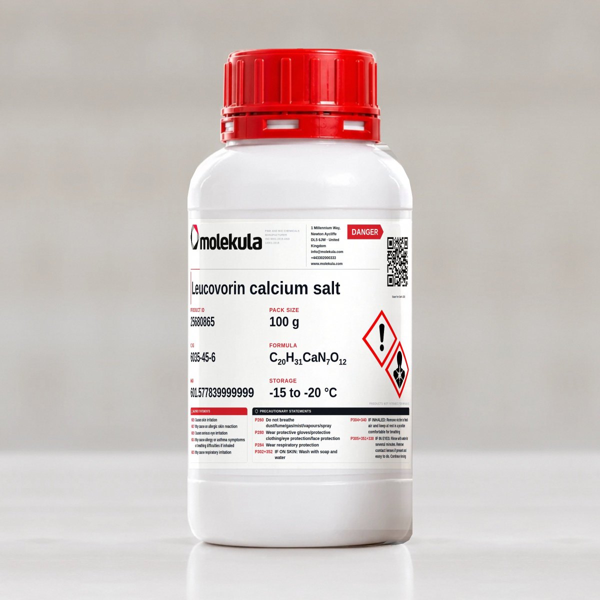 Leucovorin calcium salt, 100 g pack