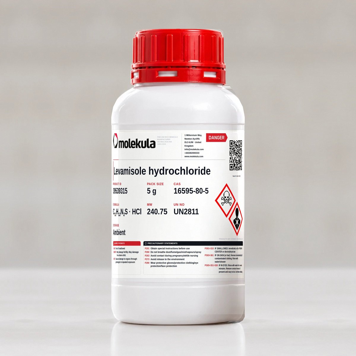 Levamisole hydrochloride, 5 g pack