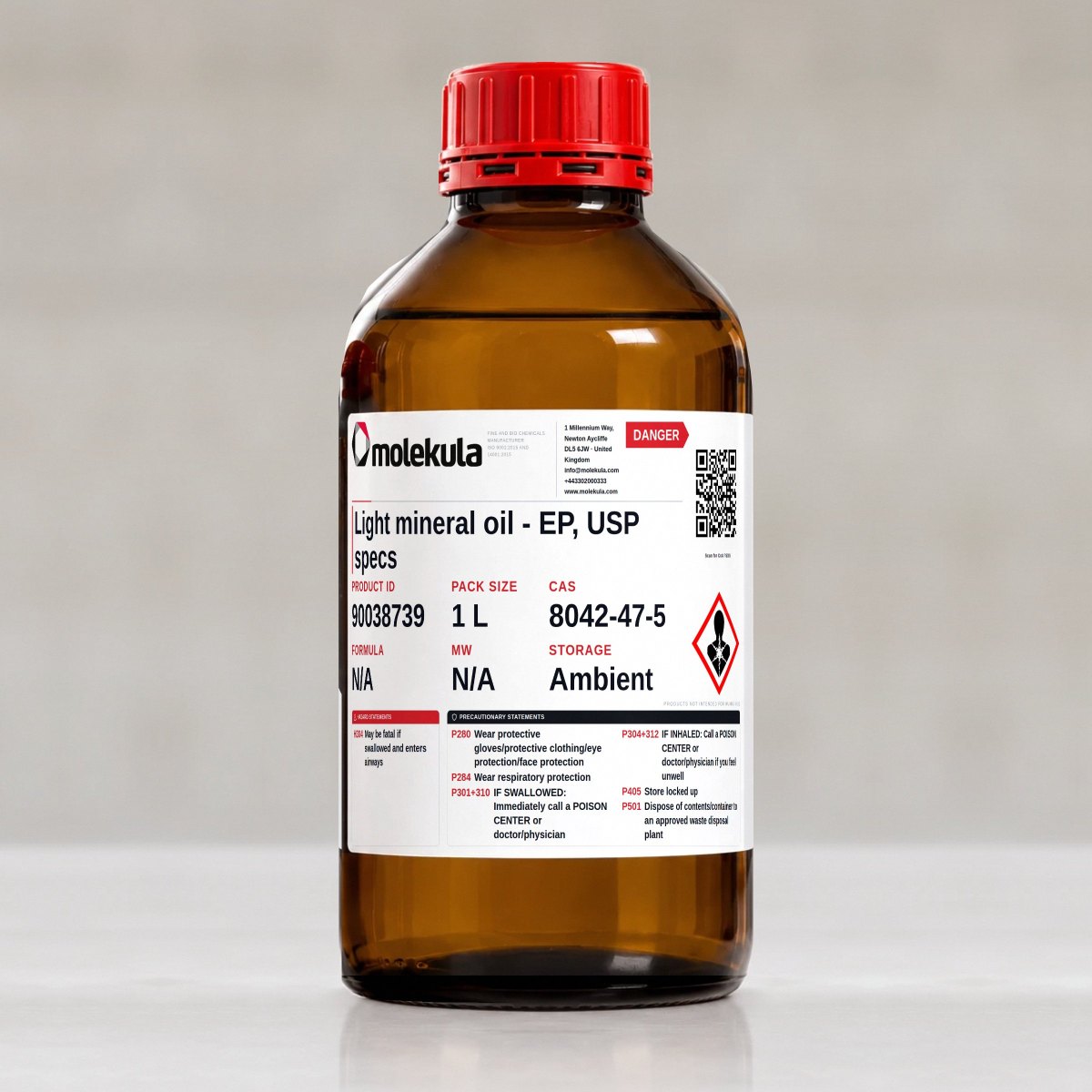 Light mineral oil - EP, USP specs, 1 L pack
