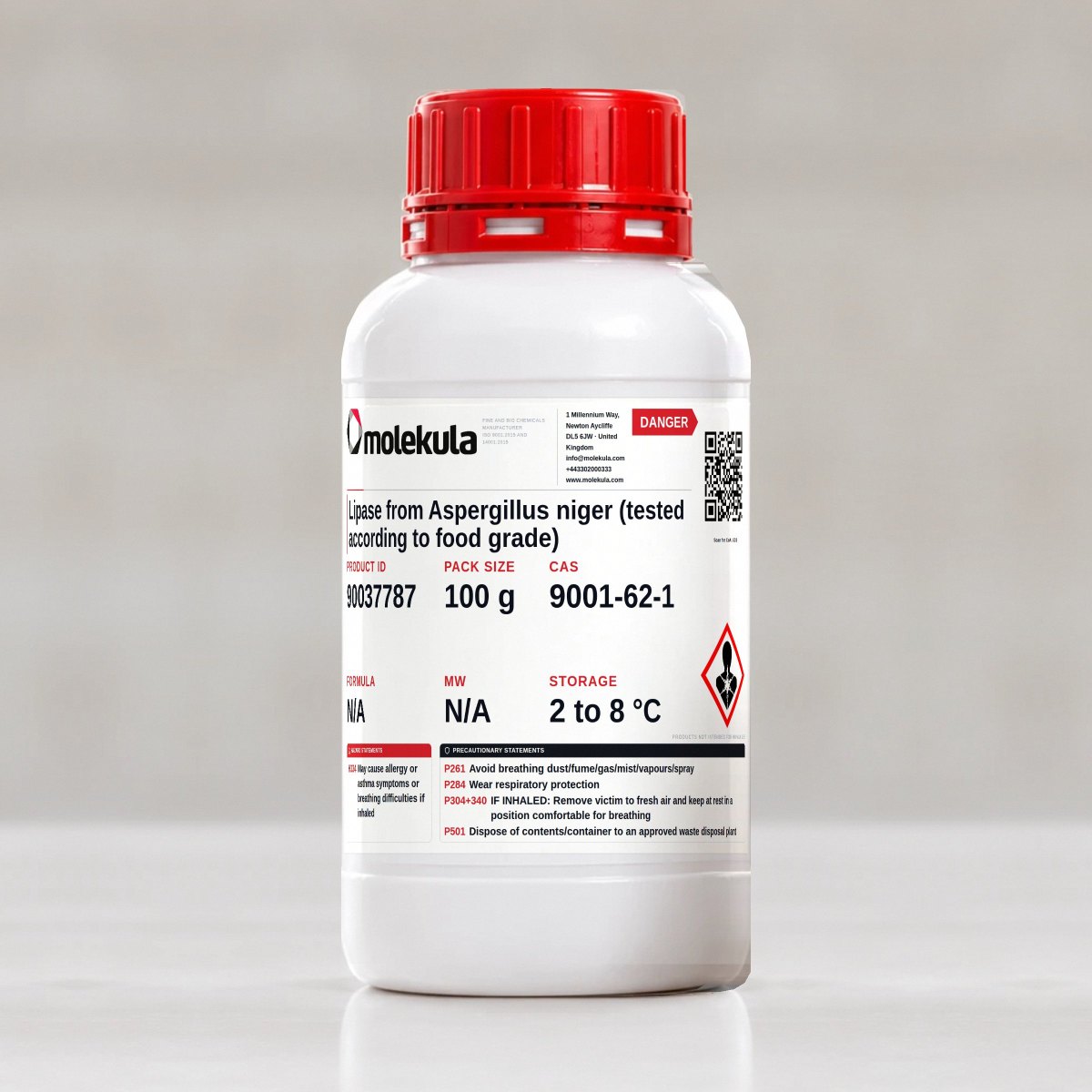 Lipase from Aspergillus niger (tested according to food grade), 100 g pack