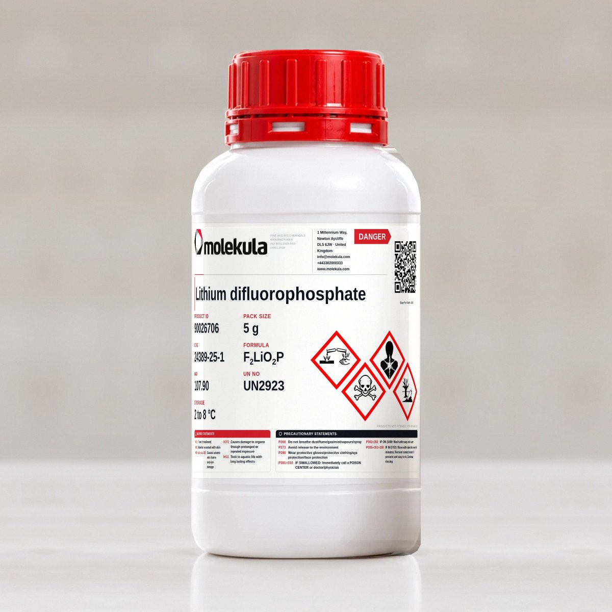 Lithium difluorophosphate, 5 g pack
