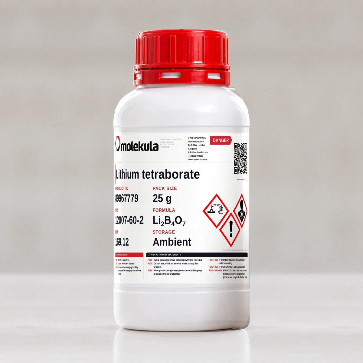 Lithium tetraborate, 25 g pack