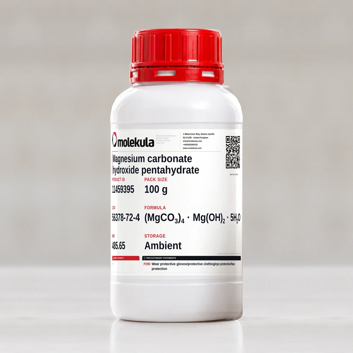 Magnesium carbonate hydroxide pentahydrate, 100 g pack