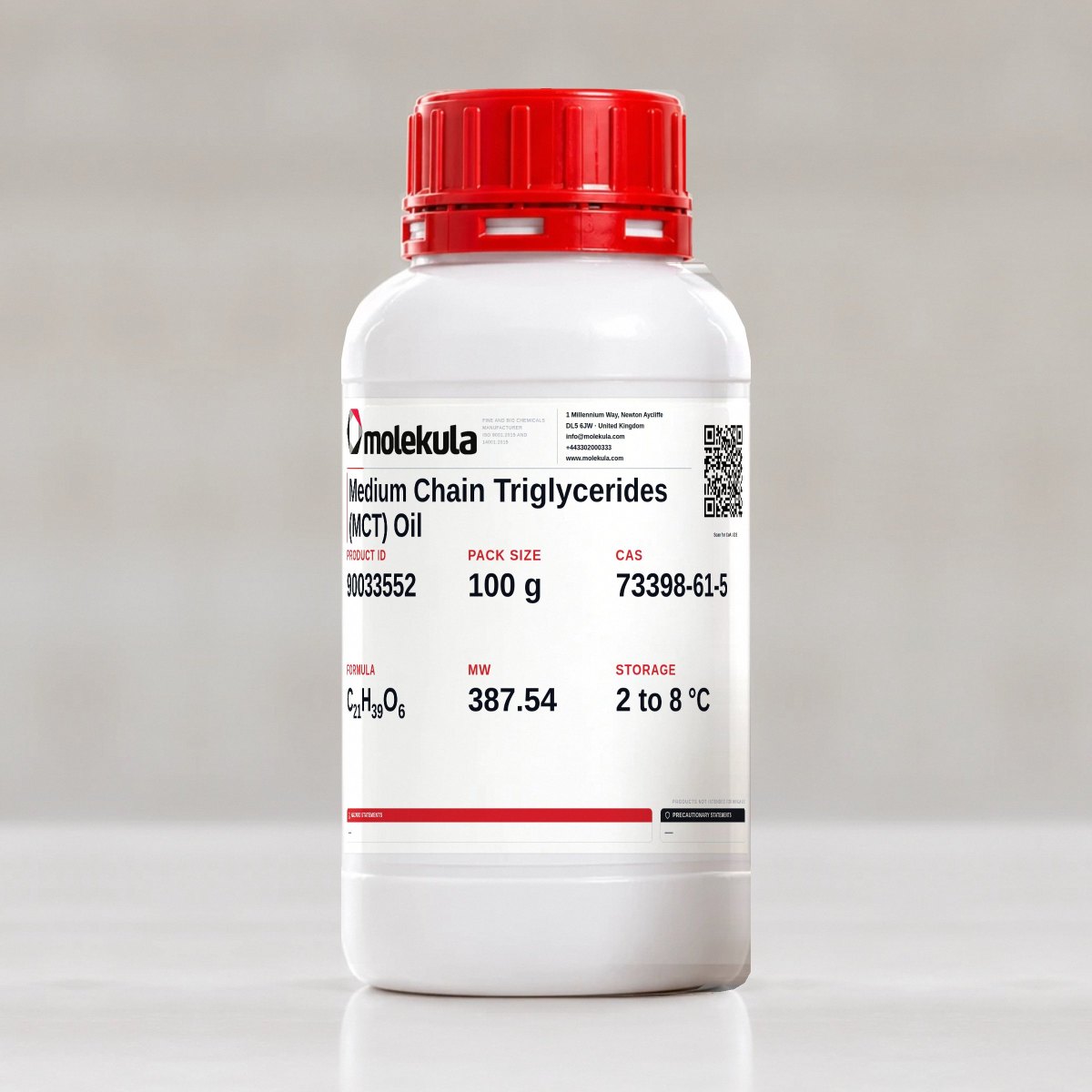 Medium Chain Triglycerides (MCT) Oil, 100 g pack