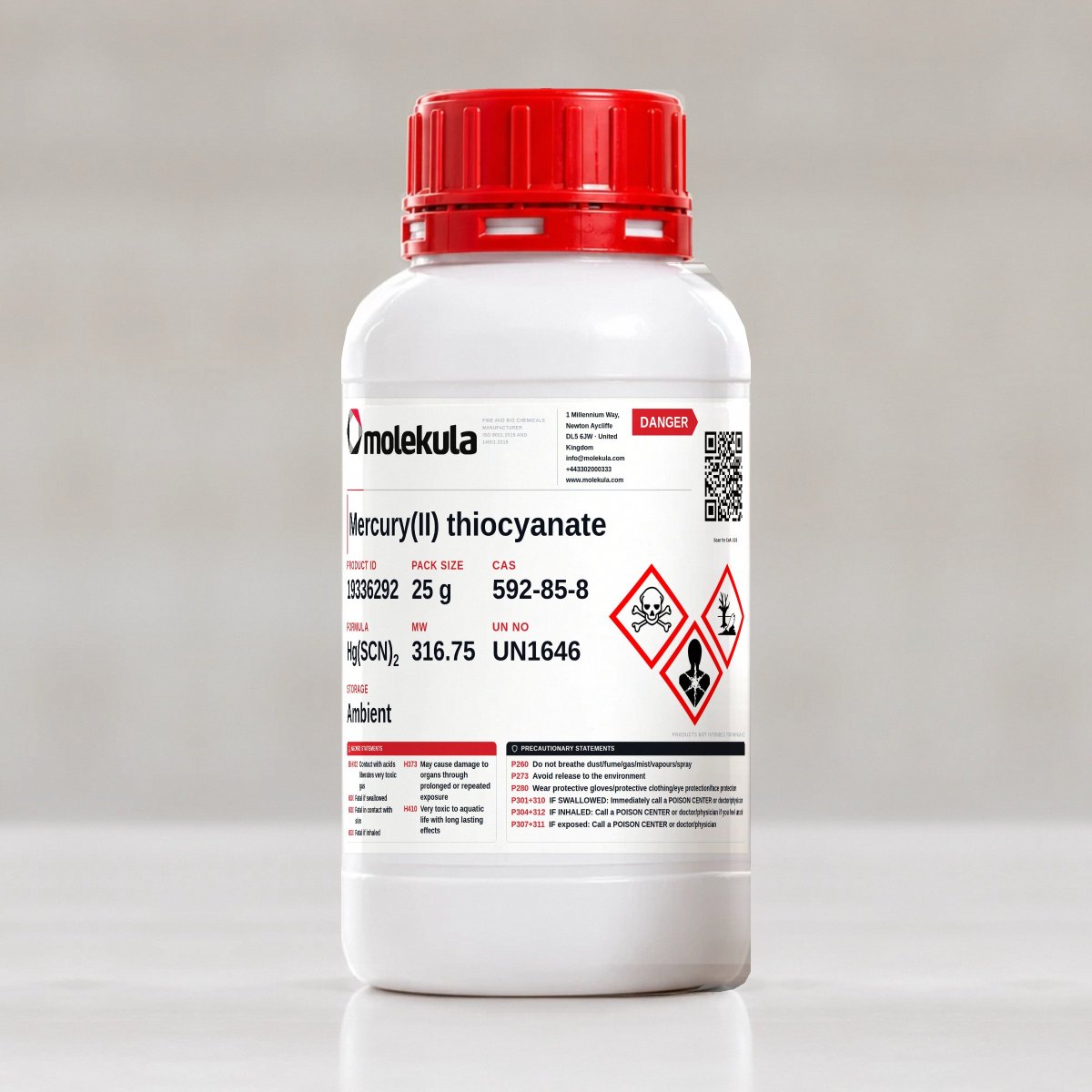 Mercury(II) thiocyanate, 25 g pack