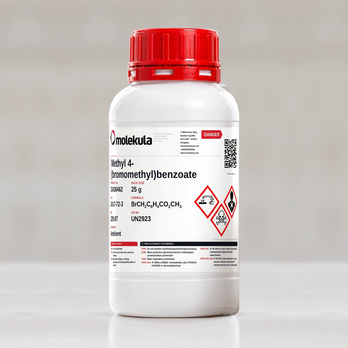 Methyl 4-(bromomethyl)benzoate, 25 g pack
