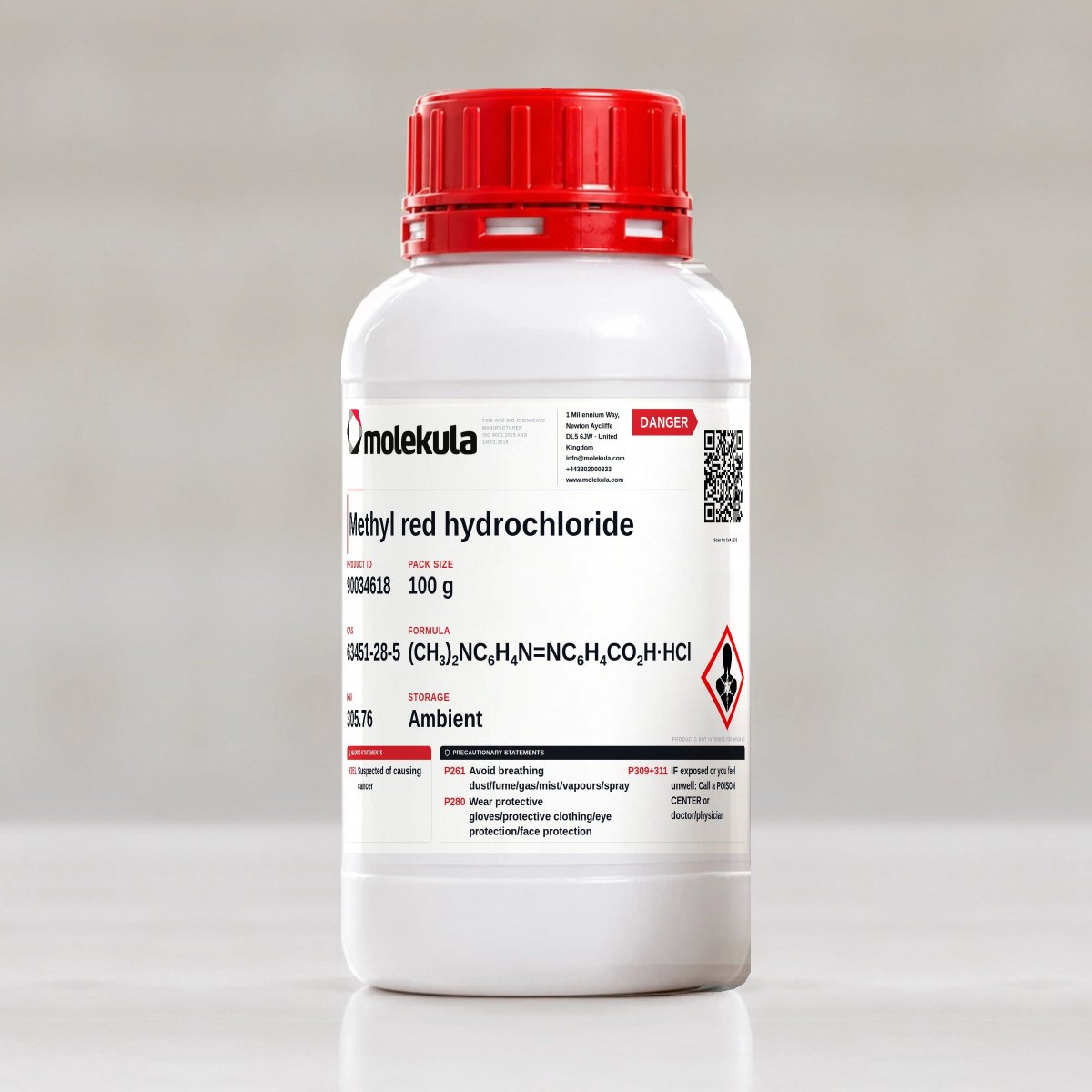 Methyl red hydrochloride, 100 g pack