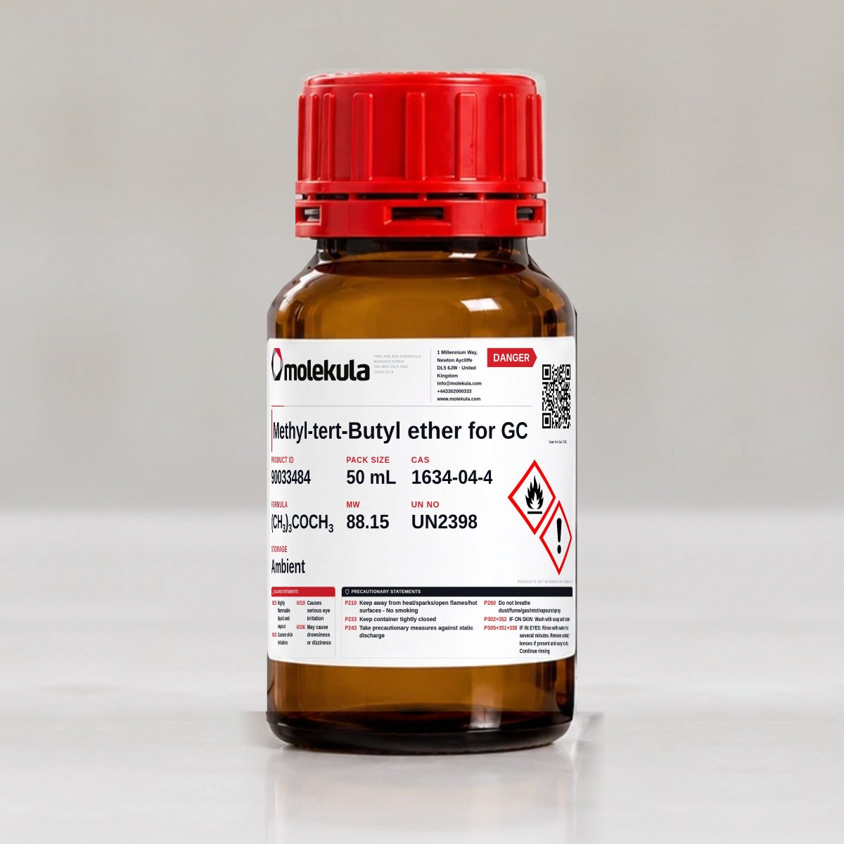Methyl-tert-Butyl ether for GC, 50 mL pack