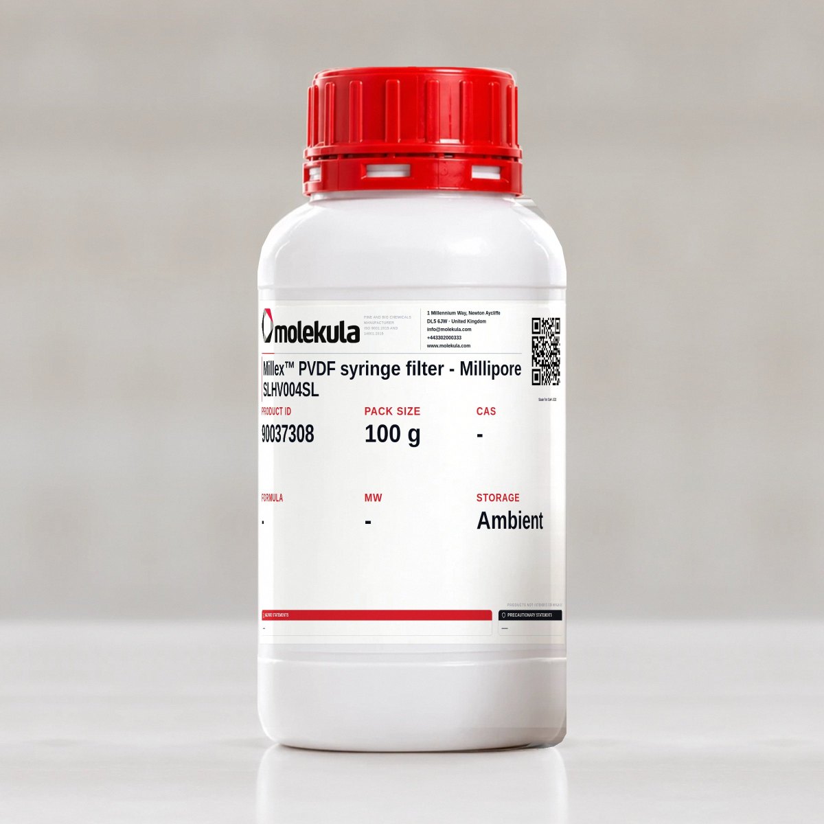 Millex™ PVDF syringe filter - Millipore SLHV004SL, 100 g pack