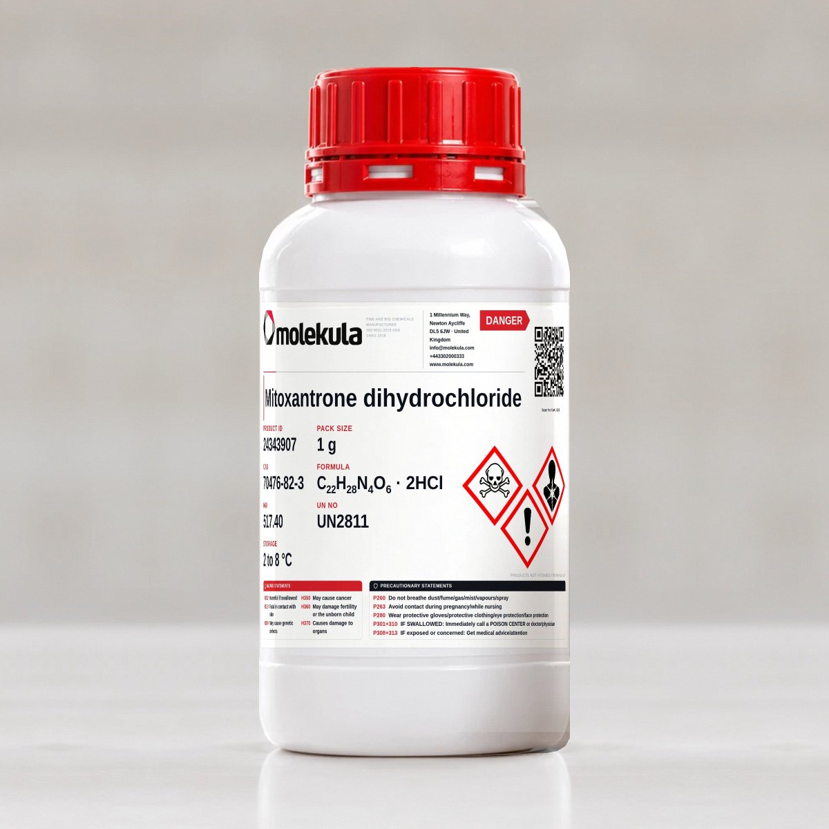 Mitoxantrone dihydrochloride, 1 g pack