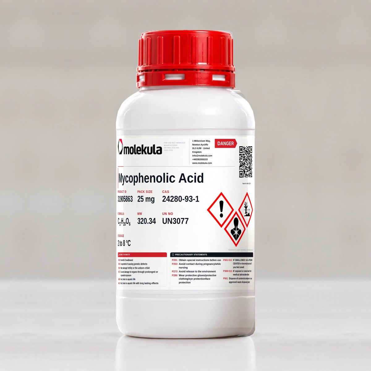 Mycophenolic Acid, 25 mg pack