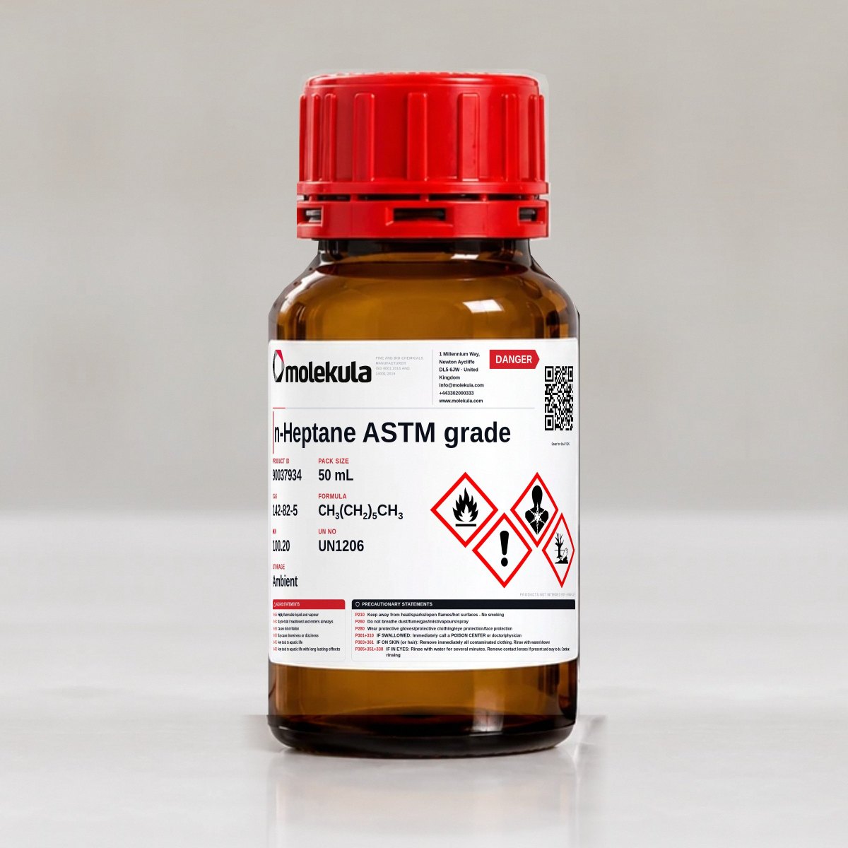 n-Heptane ASTM grade, 50 mL pack