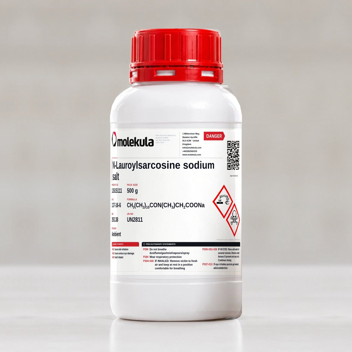 N-Lauroylsarcosine sodium salt, 500 g pack