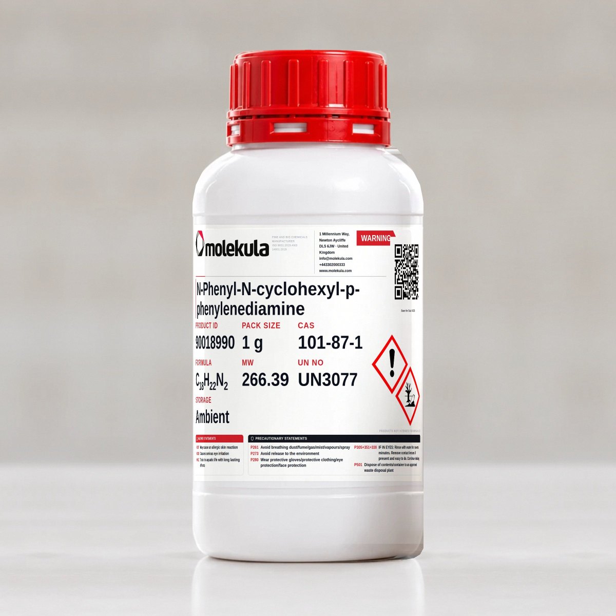 N-Phenyl-N-cyclohexyl-p-phenylenediamine, 1 g pack
