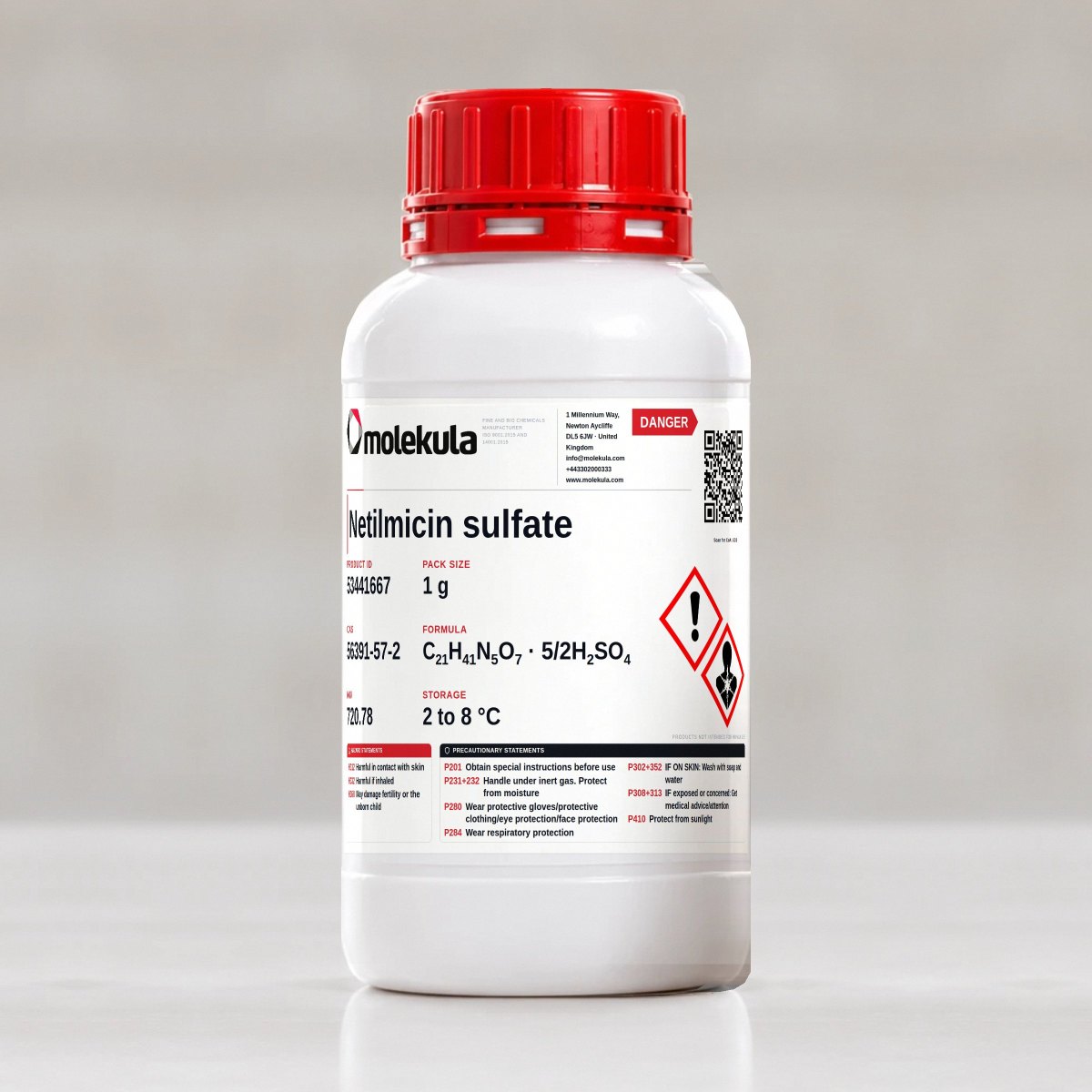 Netilmicin sulfate, 1 g pack