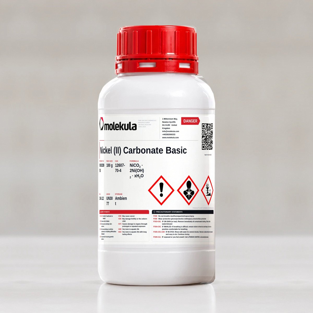 Nickel (II) Carbonate Basic, 100 g pack