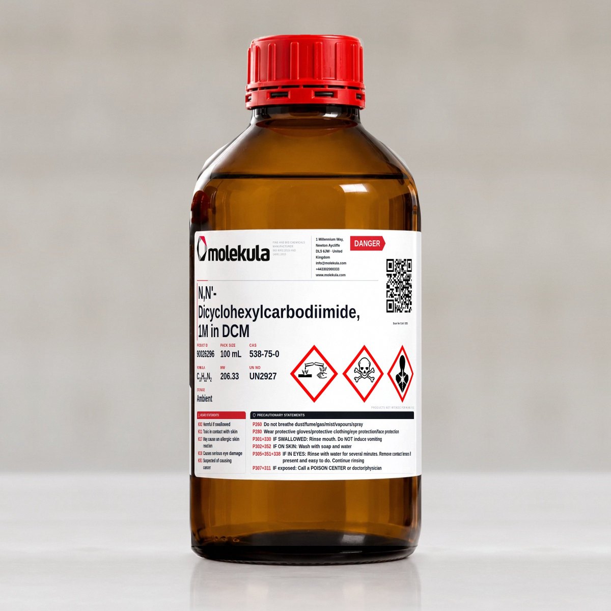 N,N'-Dicyclohexylcarbodiimide, 1M in DCM, 100 mL pack