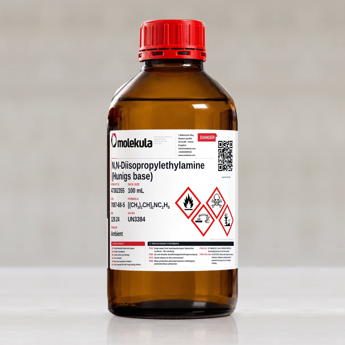 N,N-Diisopropylethylamine (Hunigs base), 100 mL pack