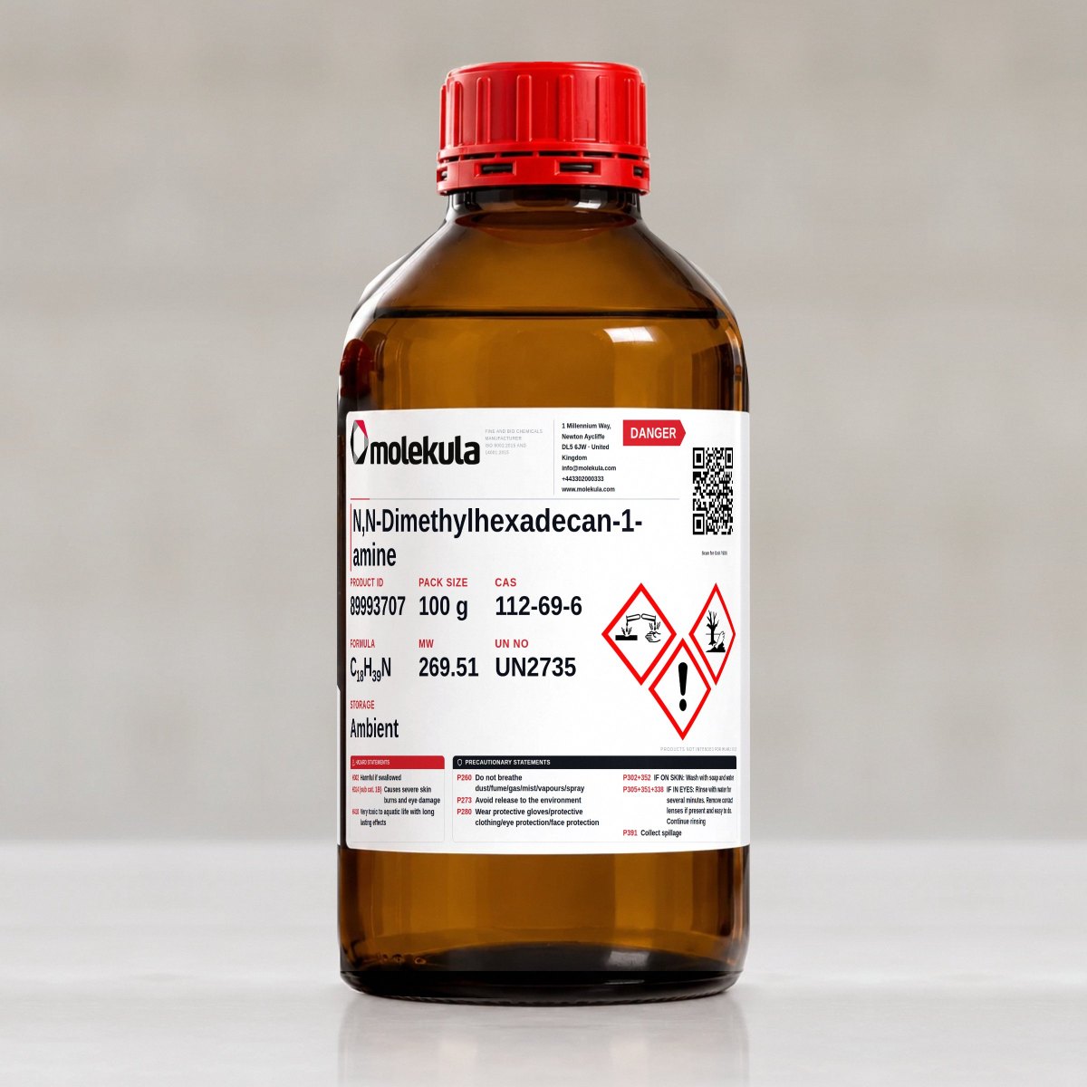 N,N-Dimethylhexadecan-1-amine, 100 g pack
