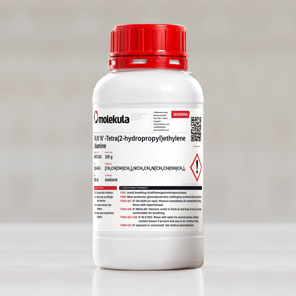 N,N’ N’ -Tetra(2-hydropropyl)ethylene diamine, 100 g pack