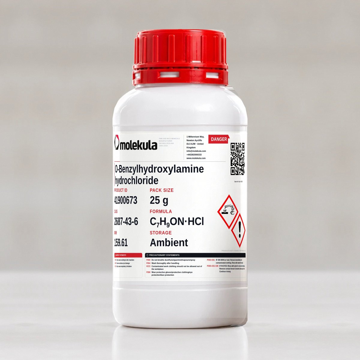 O-Benzylhydroxylamine hydrochloride, 25 g pack