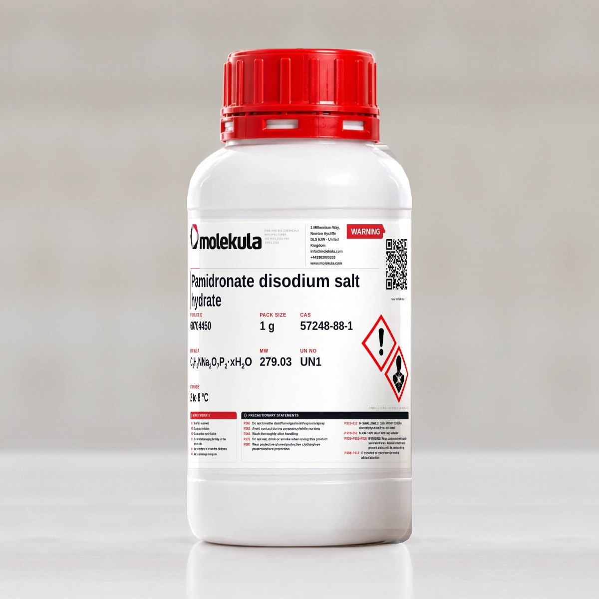 Pamidronate disodium salt hydrate, 1 g pack
