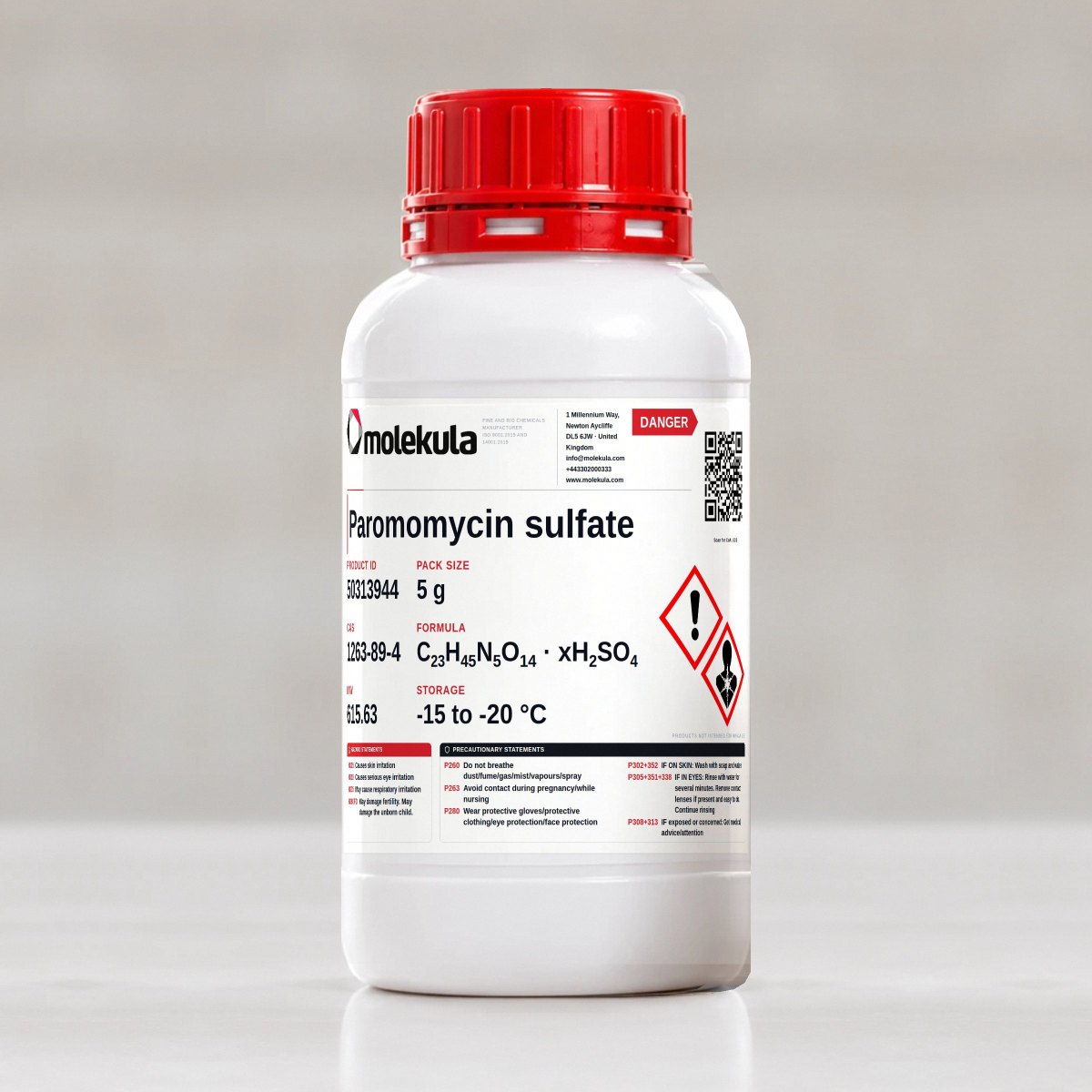 Paromomycin sulfate, 5 g pack