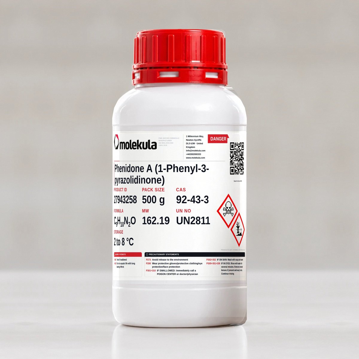 Phenidone A (1-Phenyl-3-pyrazolidinone), 500 g pack