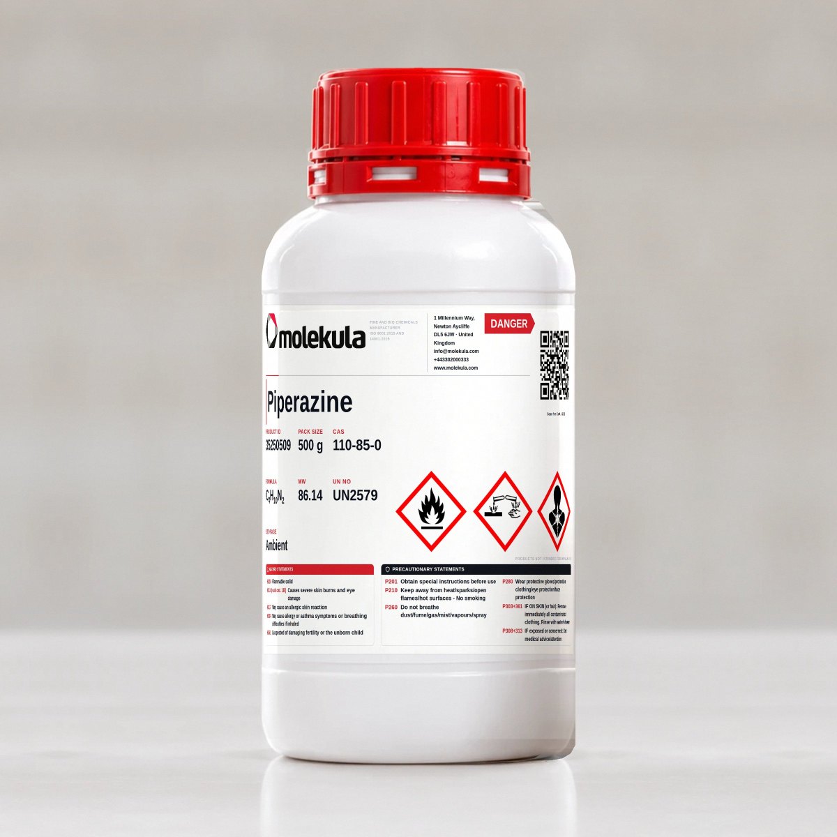 Piperazine, 500 g pack