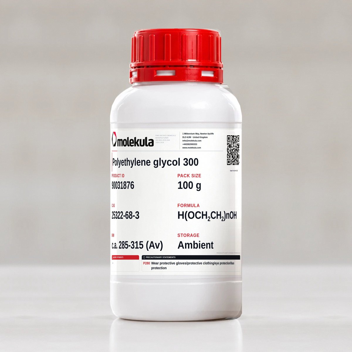 Polyethylene glycol 300, 100 g pack