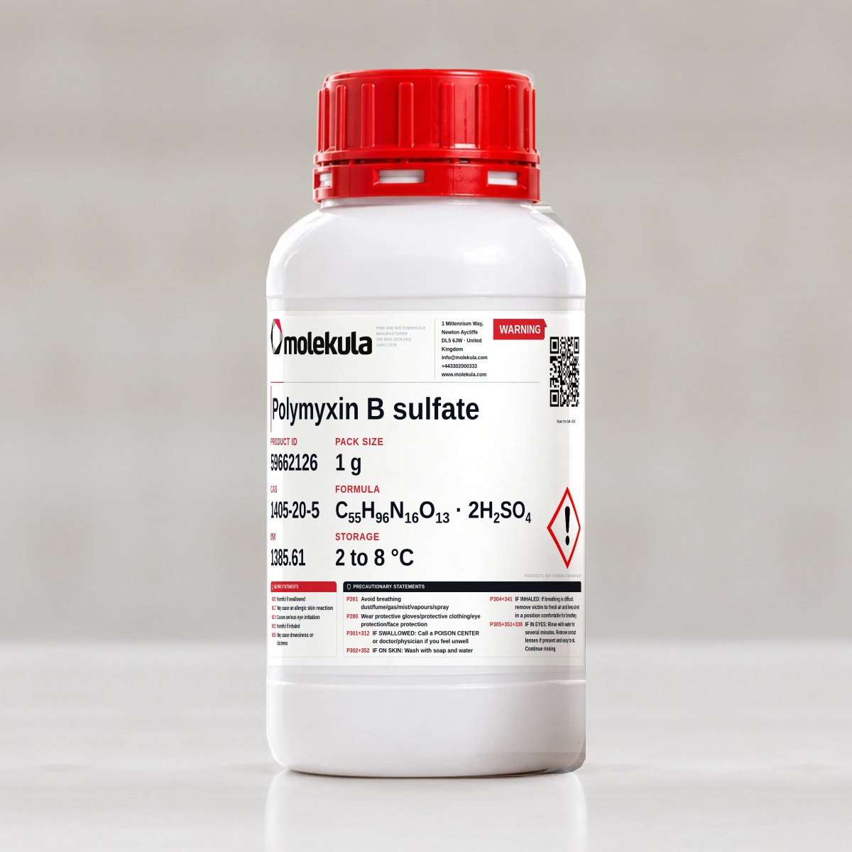 Polymyxin B sulfate, 1 g pack