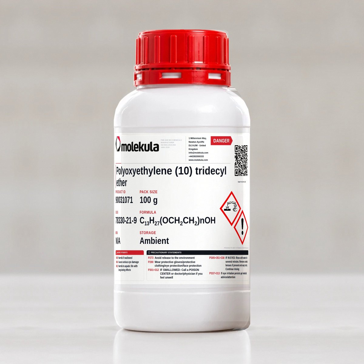 Polyoxyethylene (10) tridecyl ether, 100 g pack