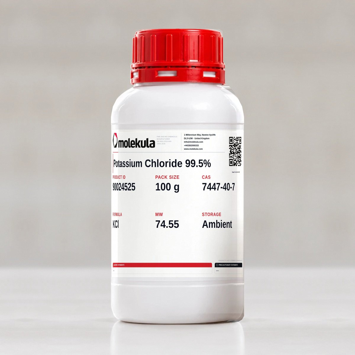 Potassium Chloride 99.5%, 100 g pack
