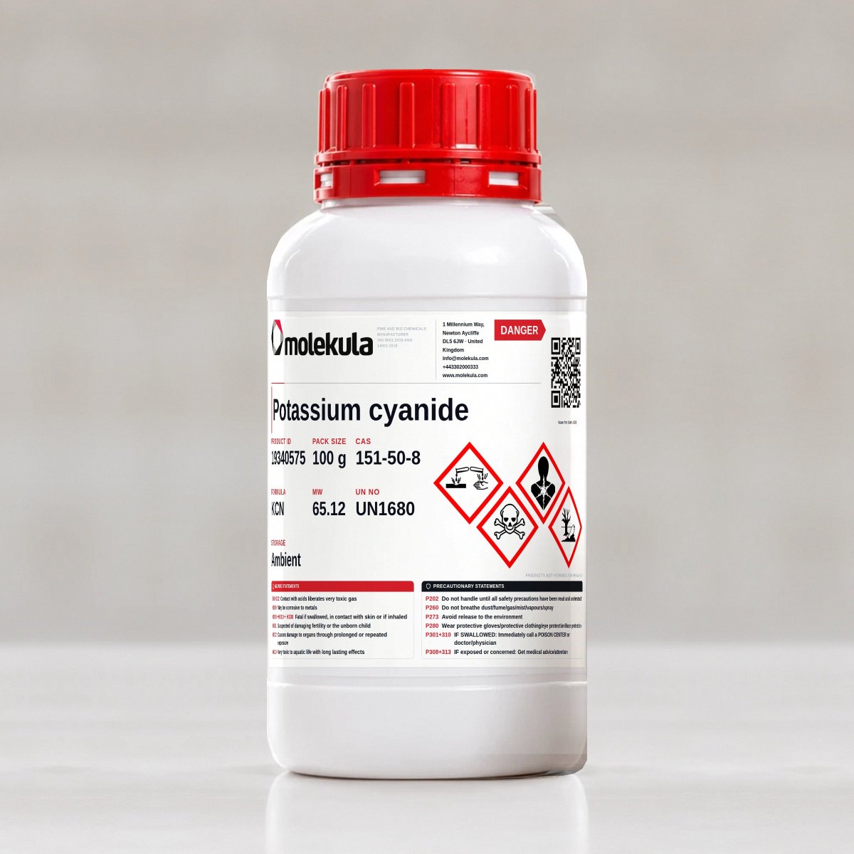 Potassium cyanide, 100 g pack