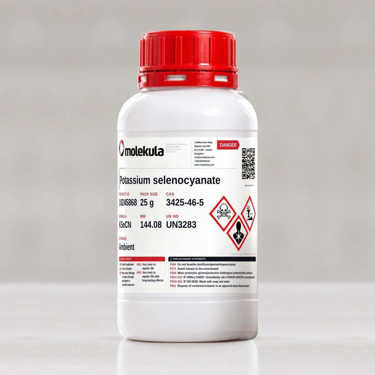 Potassium selenocyanate, 25 g pack