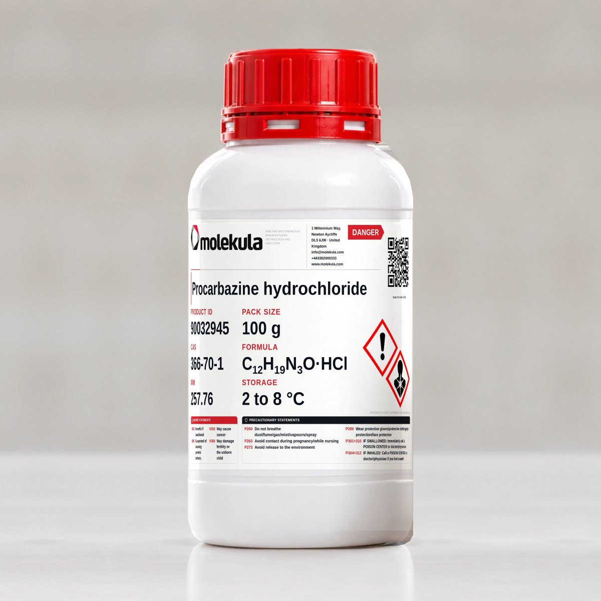 Procarbazine hydrochloride, 100 g pack