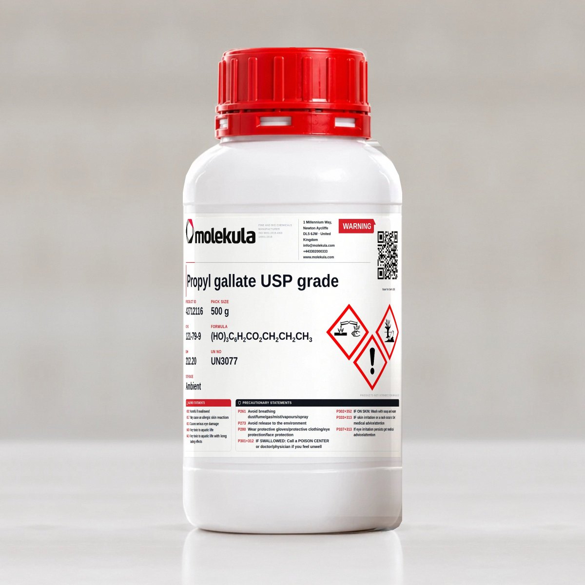 Propyl gallate USP grade, 500 g pack