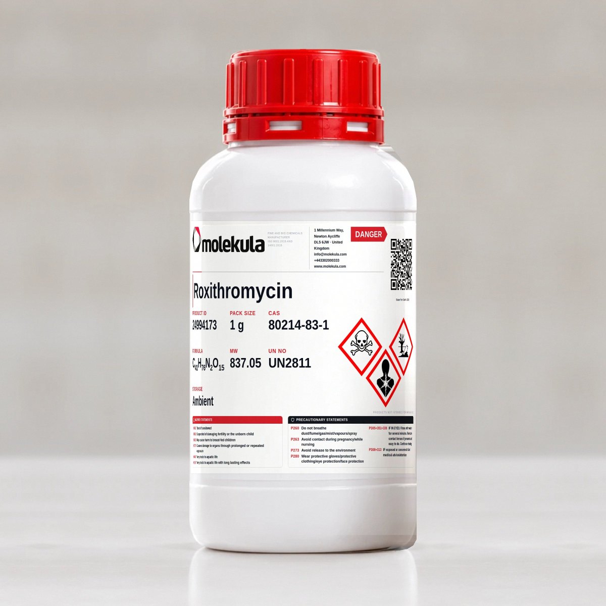 Roxithromycin, 1 g pack