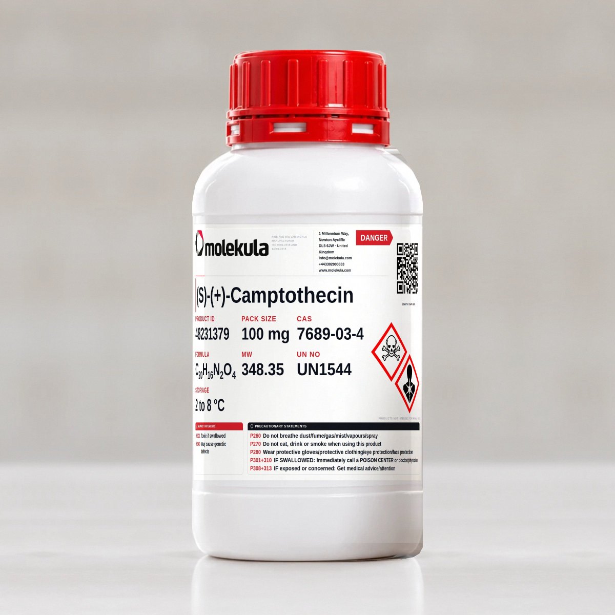 (S)-(+)-Camptothecin, 100 mg pack