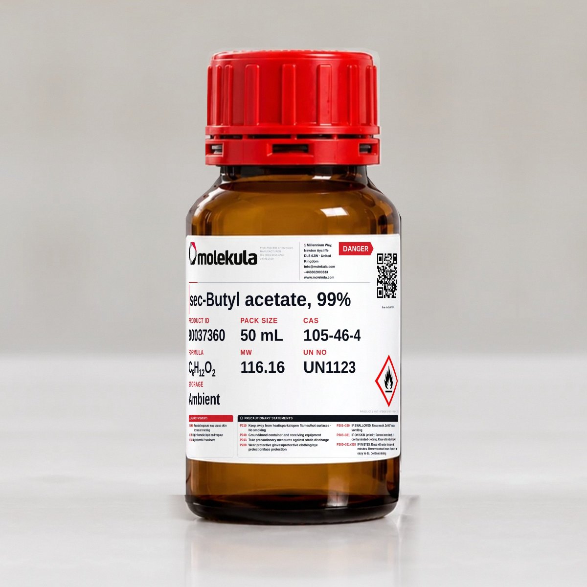 sec-Butyl acetate, 99%, 50 mL pack