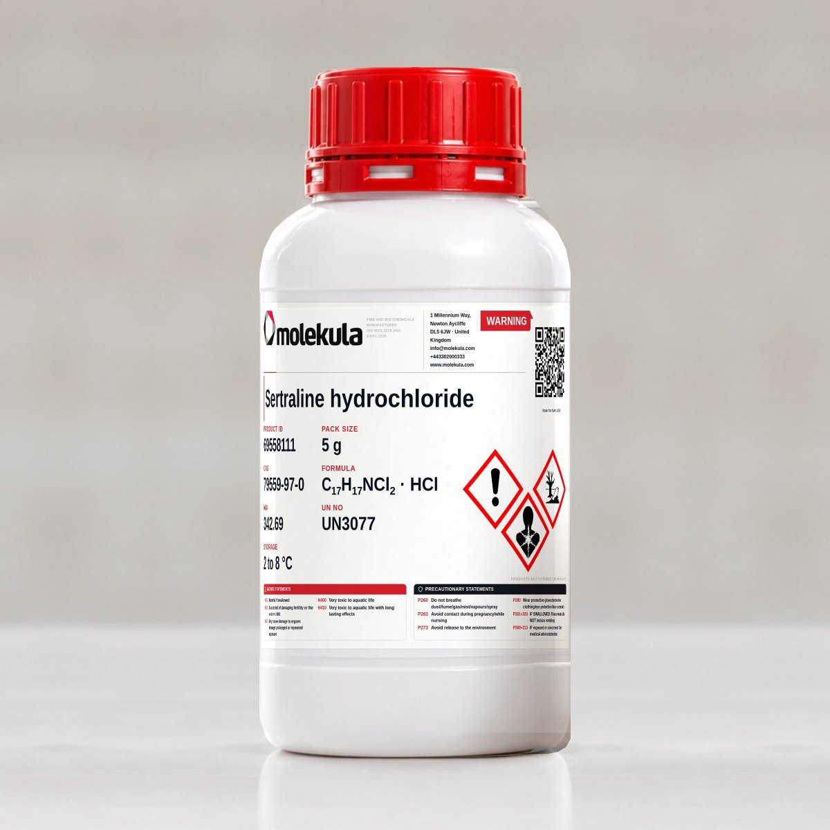 Sertraline hydrochloride, 5 g pack