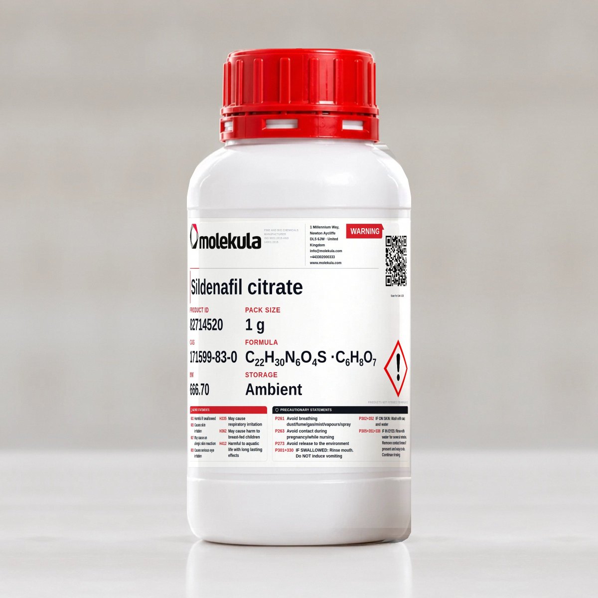 Sildenafil citrate, 1 g pack