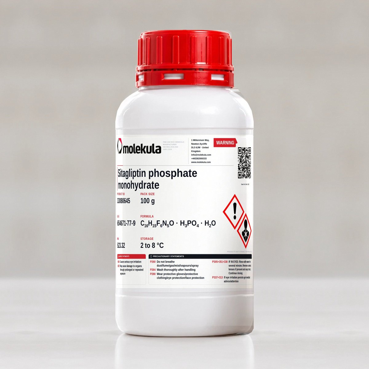 Sitagliptin phosphate monohydrate, 100 g pack