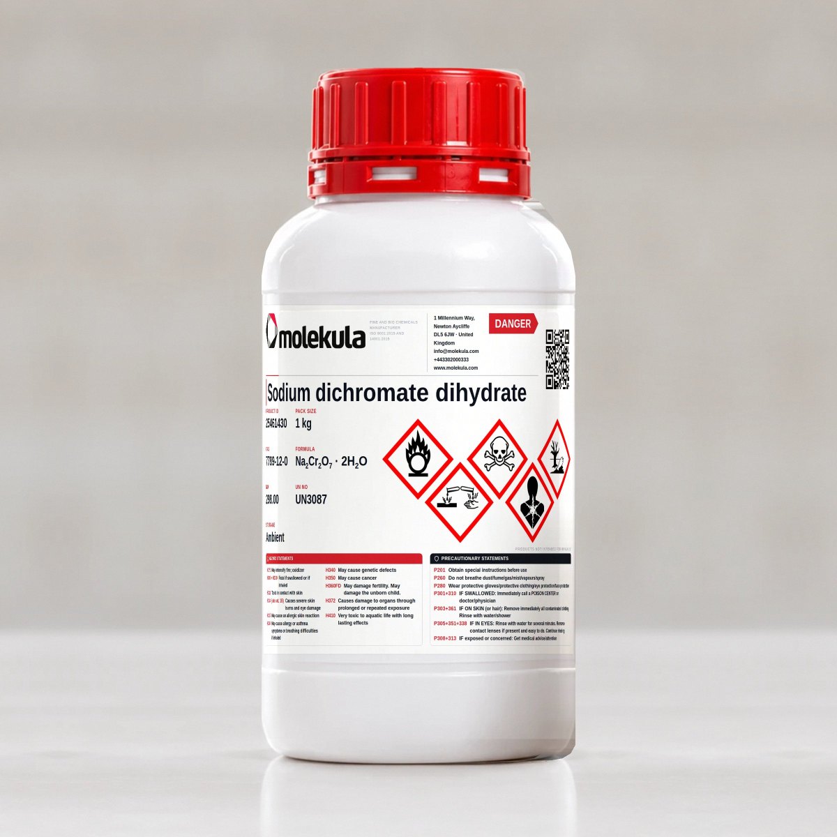 Sodium dichromate dihydrate, 1 kg pack