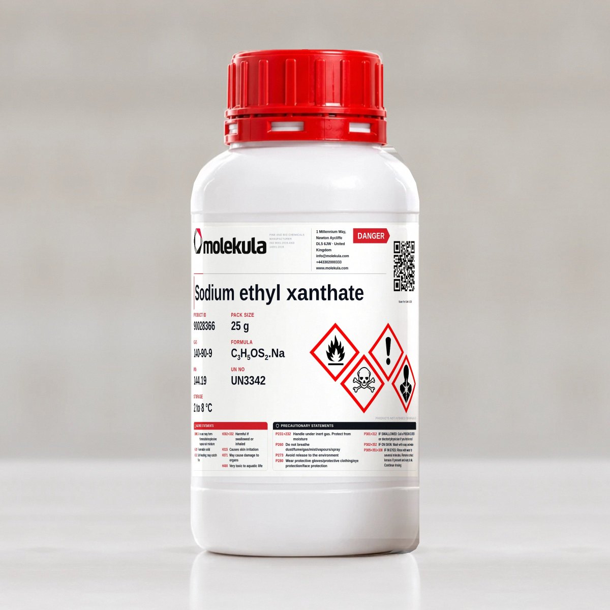 Sodium ethyl xanthate, 25 g pack