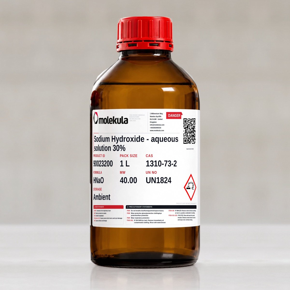 Sodium Hydroxide - aqueous solution 30%, 1 L pack